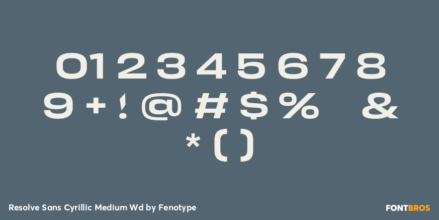 Resolve Sans Cyrillic Medium Wd Font Poster #1