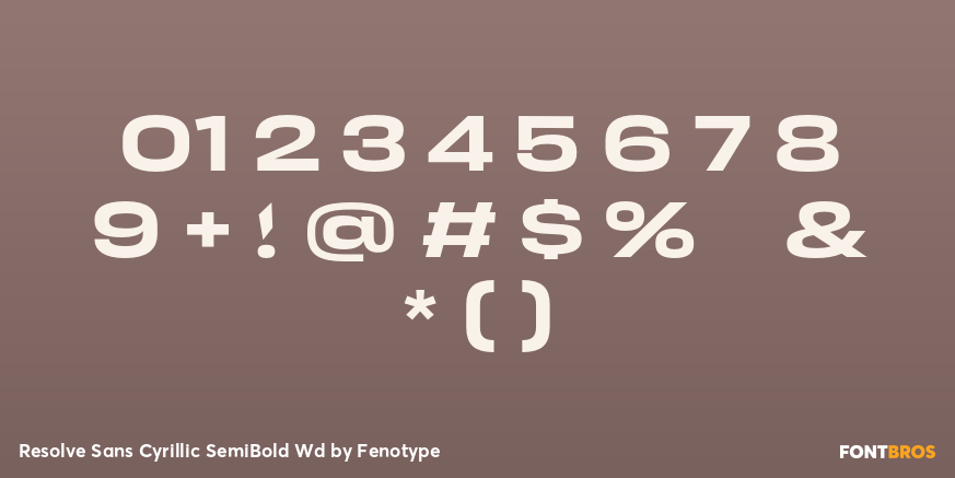 Resolve Sans Cyrillic SemiBold Wd Font Poster #1