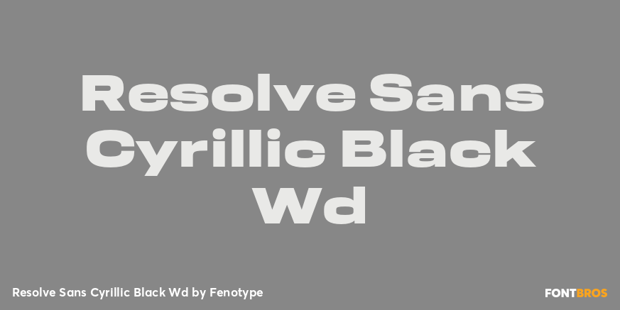 Resolve Sans Cyrillic Black Wd Font Poster #1