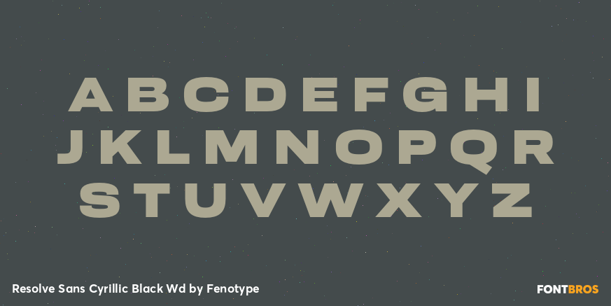 Resolve Sans Cyrillic Black Wd Font Poster #2