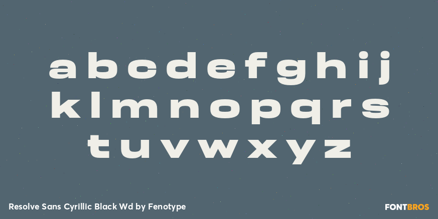 Resolve Sans Cyrillic Black Wd Font Poster #3