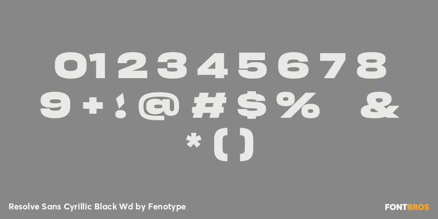 Resolve Sans Cyrillic Black Wd Font Poster #4