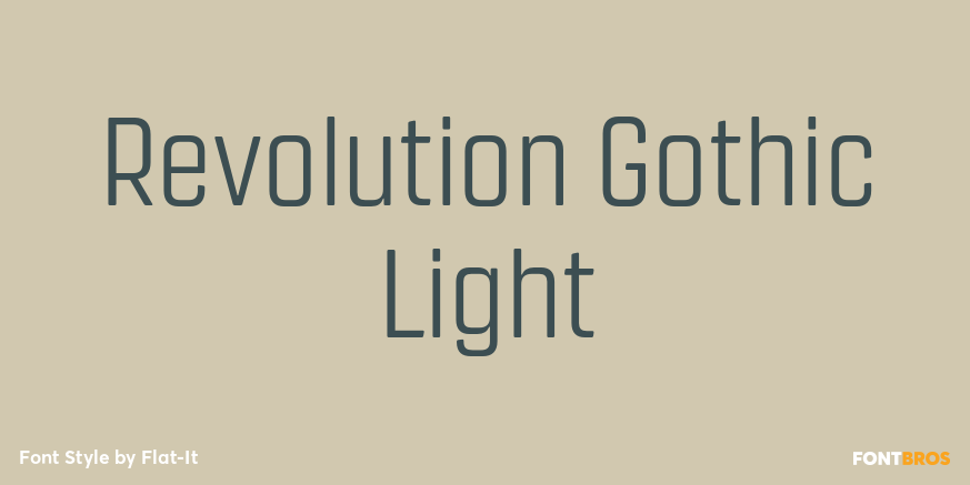 Revolution Gothic Light Font Poster #1