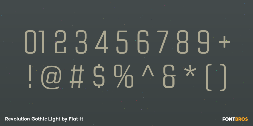 Revolution Gothic Light Font Poster #1