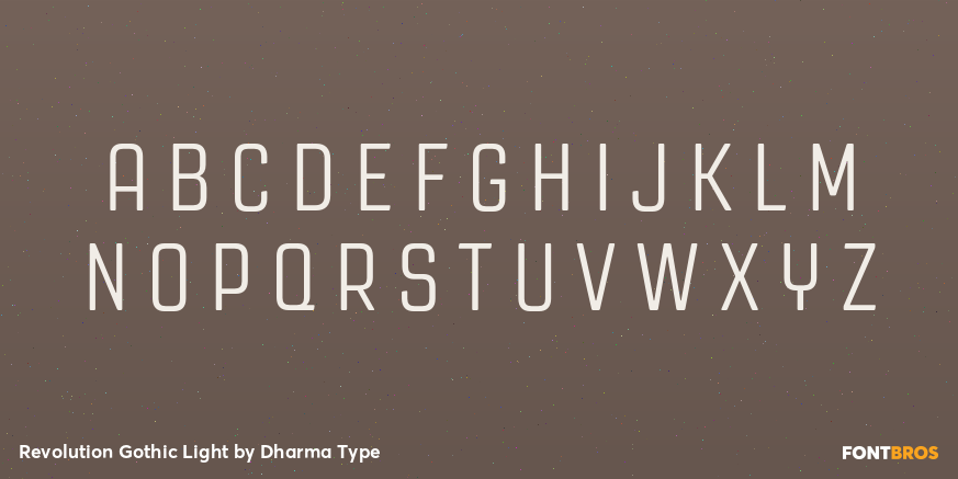 Revolution Gothic Light Font Poster #2