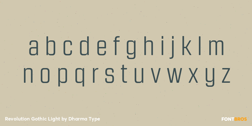 Revolution Gothic Light Font Poster #3