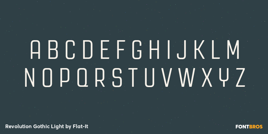 Revolution Gothic Light Font Poster #1