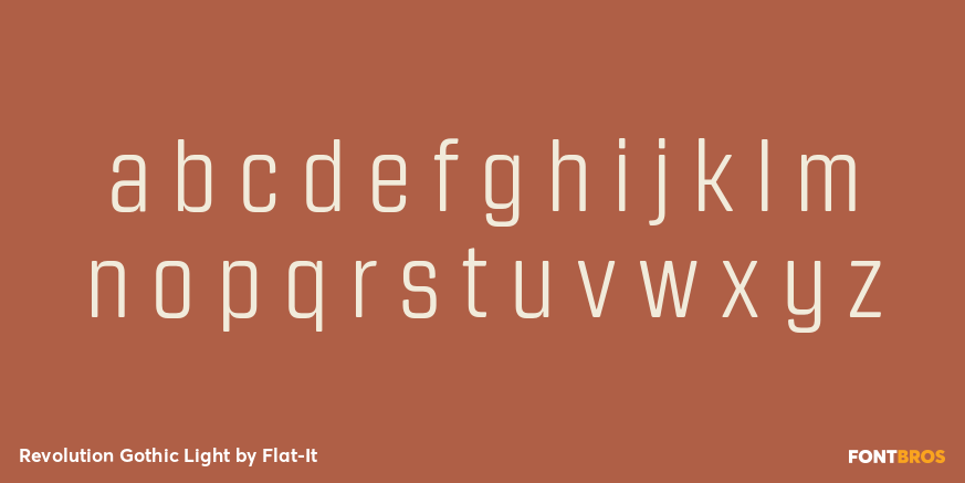 Revolution Gothic Light Font Poster #1