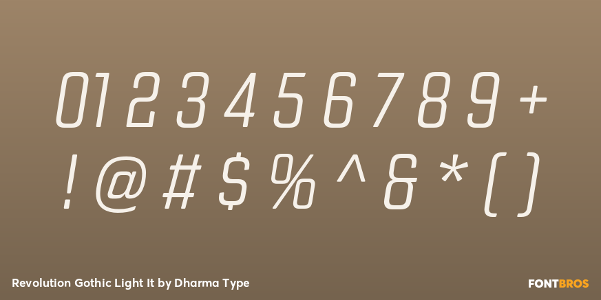 Revolution Gothic Light It Font Poster #4