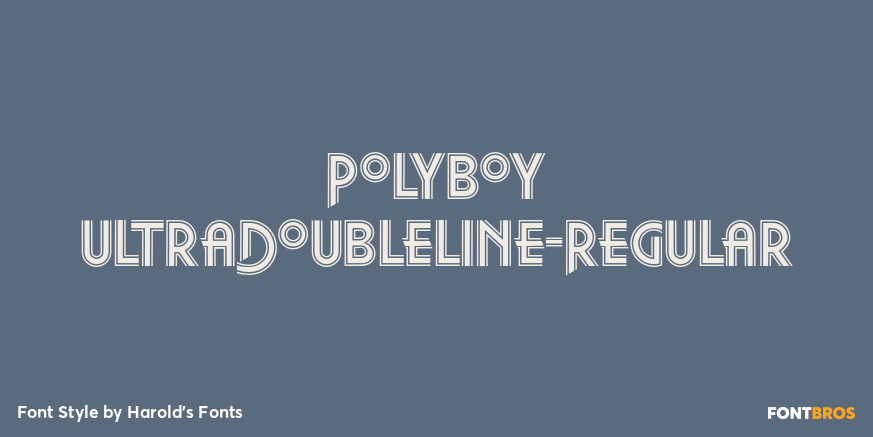 Polyboy UltraDoubleLine-Regular Poster
