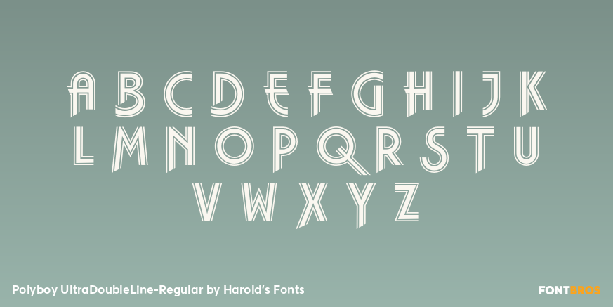 Polyboy UltraDoubleLine-Regular Font Poster #2