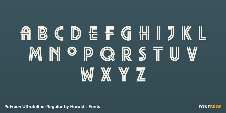 Polyboy UltraInline-Regular Font Poster #3