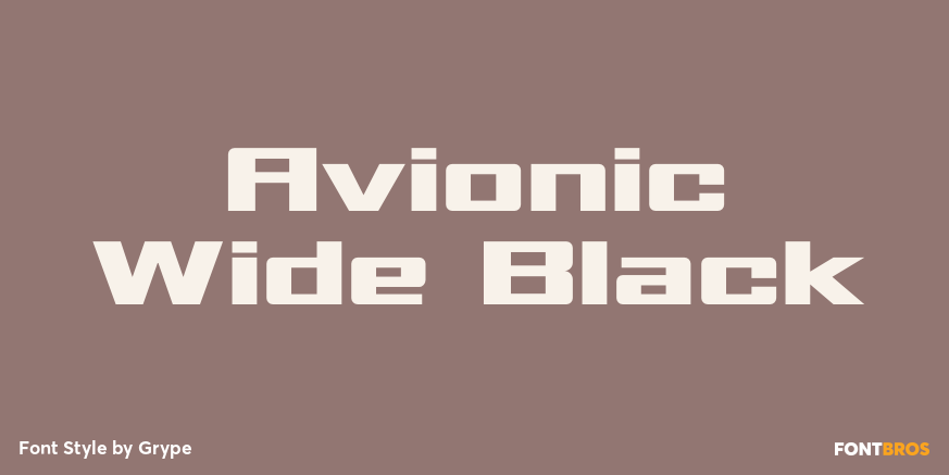 Avionic Wide Black Font Poster #1