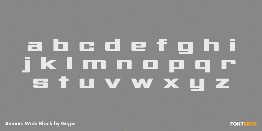 Avionic Wide Black Font Poster #3