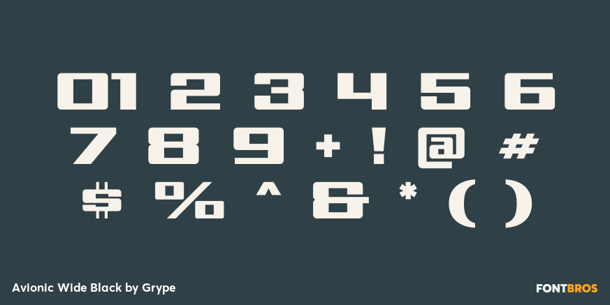 Avionic Wide Black Font Poster #4