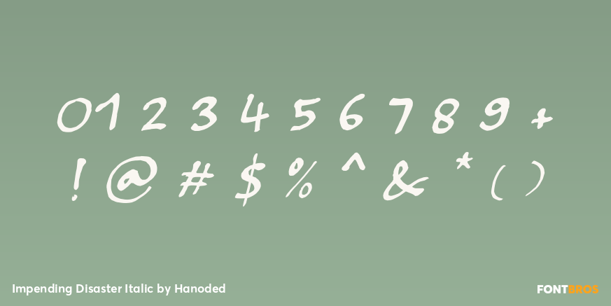 Impending Disaster Italic Font Poster #4