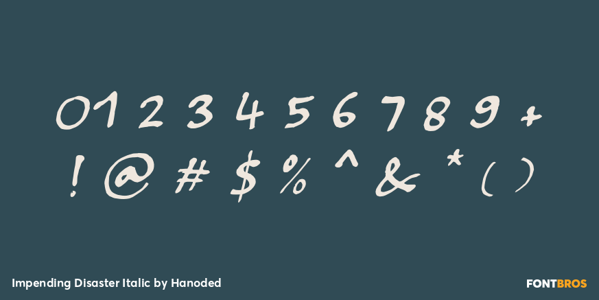 Impending Disaster Italic Font Poster #4