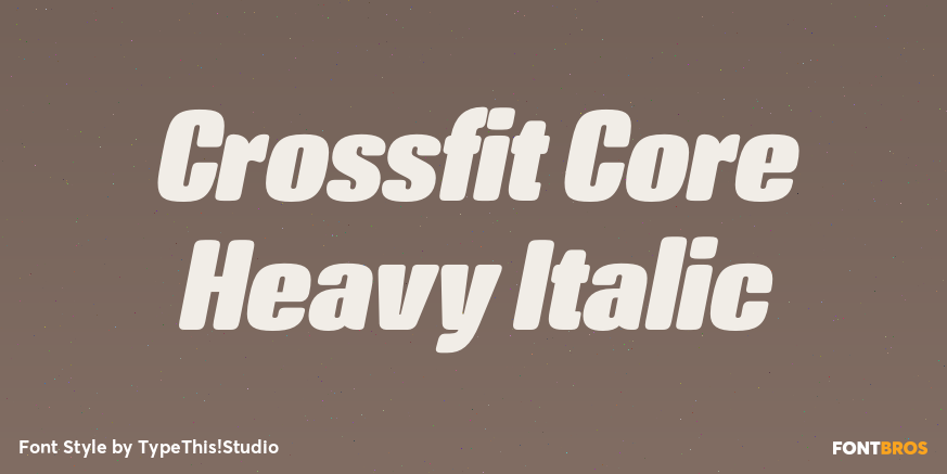 Crossfit Core Heavy Italic Font Poster #1