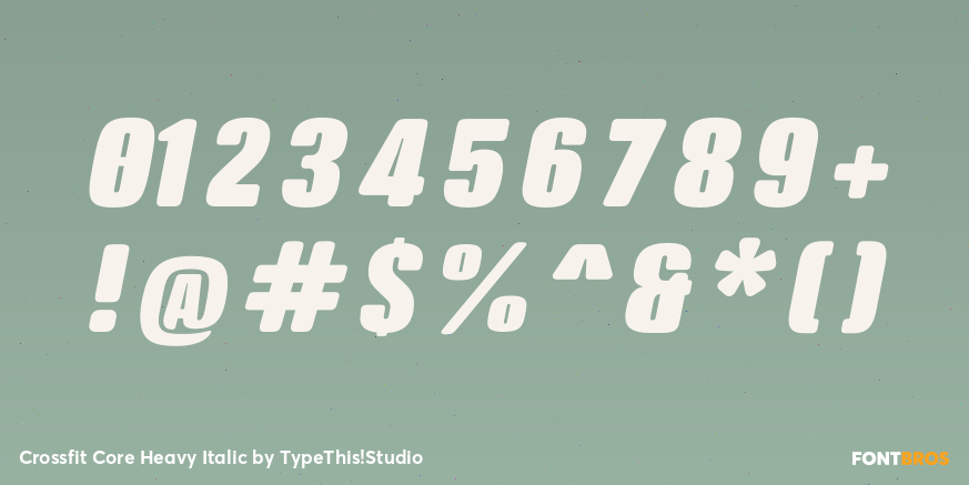 Crossfit Core Heavy Italic Font Poster #1