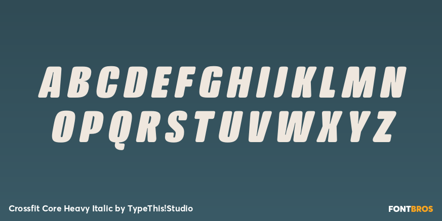 Crossfit Core Heavy Italic Font Poster #1