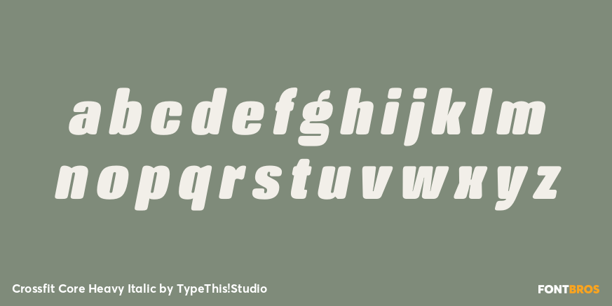Crossfit Core Heavy Italic Font Poster #1