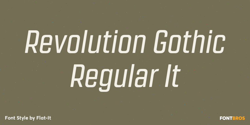 Revolution Gothic Regular It Font Poster #1