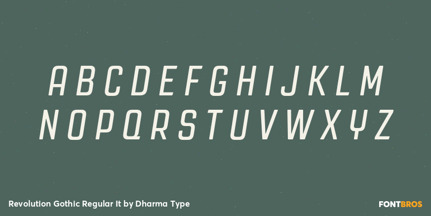 Revolution Gothic Regular It Font Poster #2