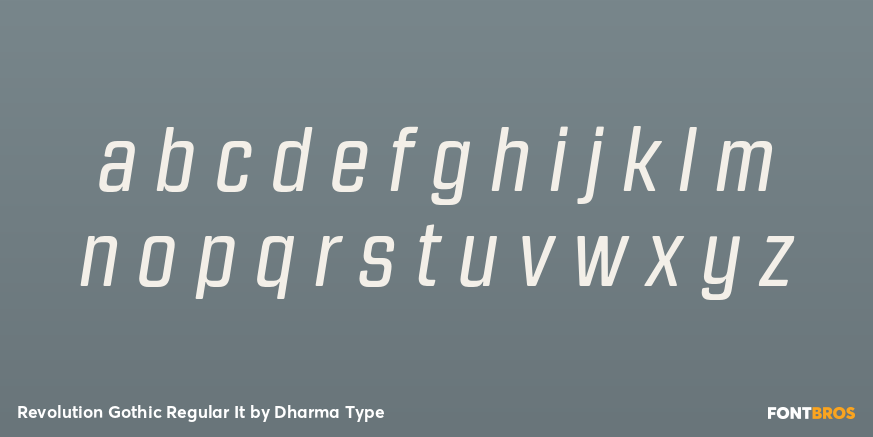 Revolution Gothic Regular It Font Poster #3