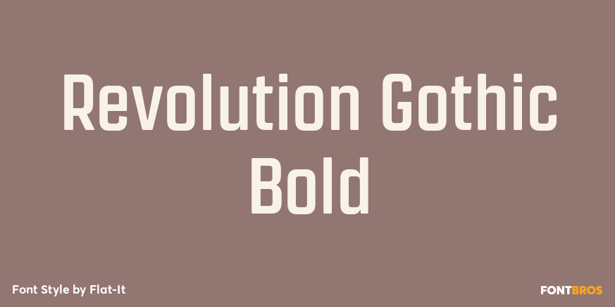 Revolution Gothic Bold Font Poster #1
