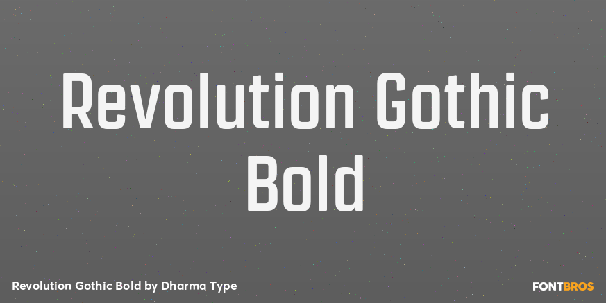 Revolution Gothic Bold Font Poster #1