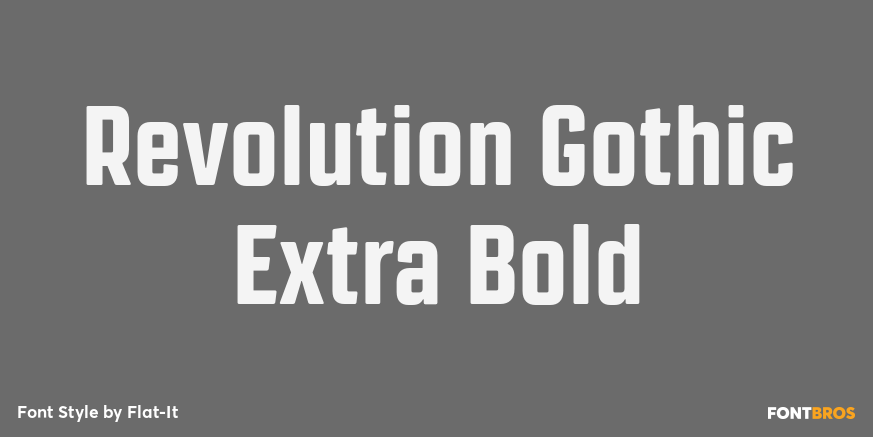 Revolution Gothic Extra Bold Font Poster #1