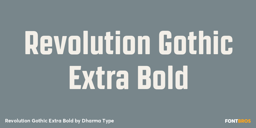 Revolution Gothic Extra Bold Font Poster #1