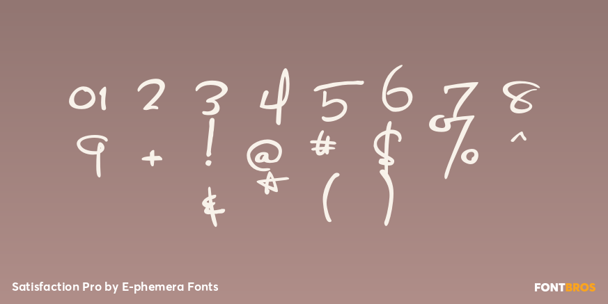 Satisfaction Pro Font Poster #1