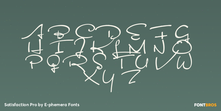 Satisfaction Pro Font Poster #2