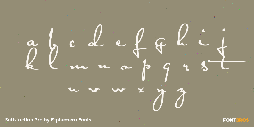 Satisfaction Pro Font Poster #3
