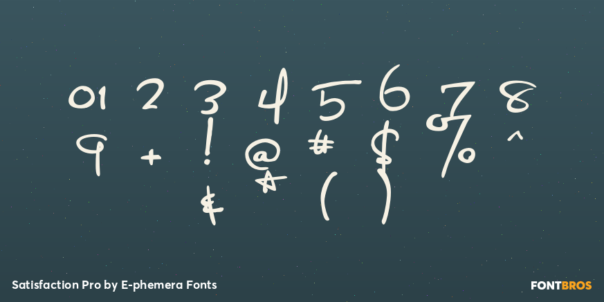 Satisfaction Pro Font Poster #4