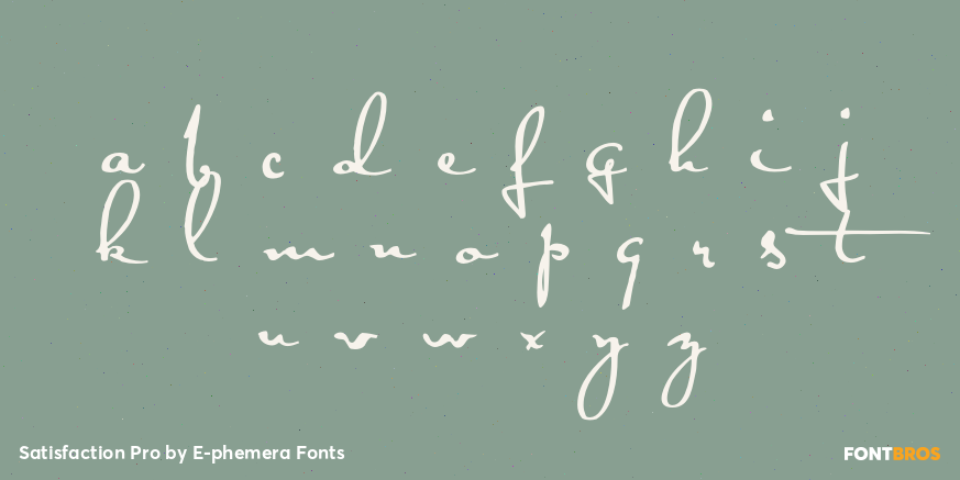 Satisfaction Pro Font Poster #1