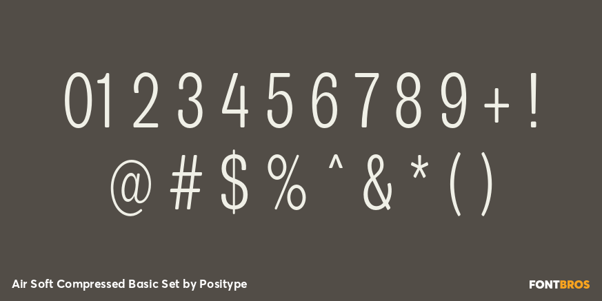 Air Soft Compressed Basic Set Font Poster #1