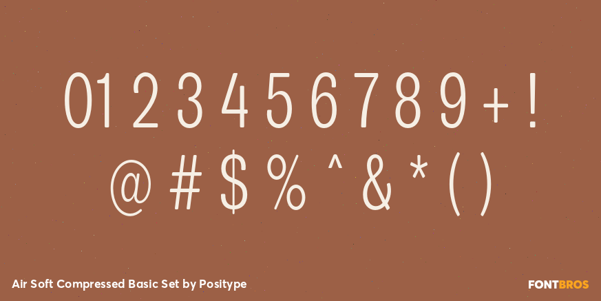 Air Soft Compressed Basic Set Font Poster #4