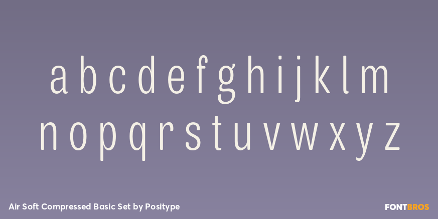 Air Soft Compressed Basic Set Font Poster #1