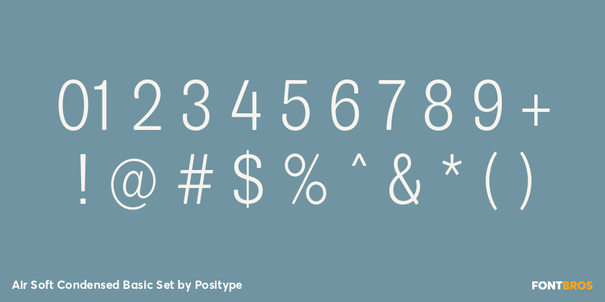 Air Soft Condensed Basic Set Font Poster #1