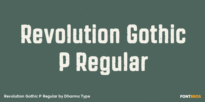 Revolution Gothic P Regular Font Poster #1