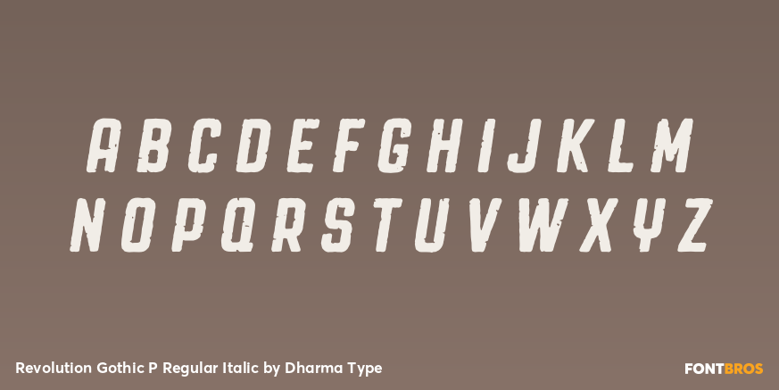 Revolution Gothic P Regular Italic Font Poster #2
