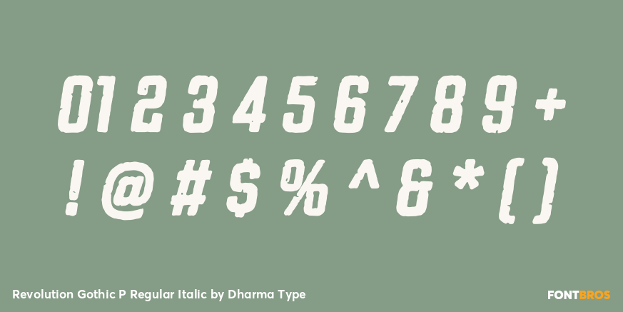 Revolution Gothic P Regular Italic Font Poster #4