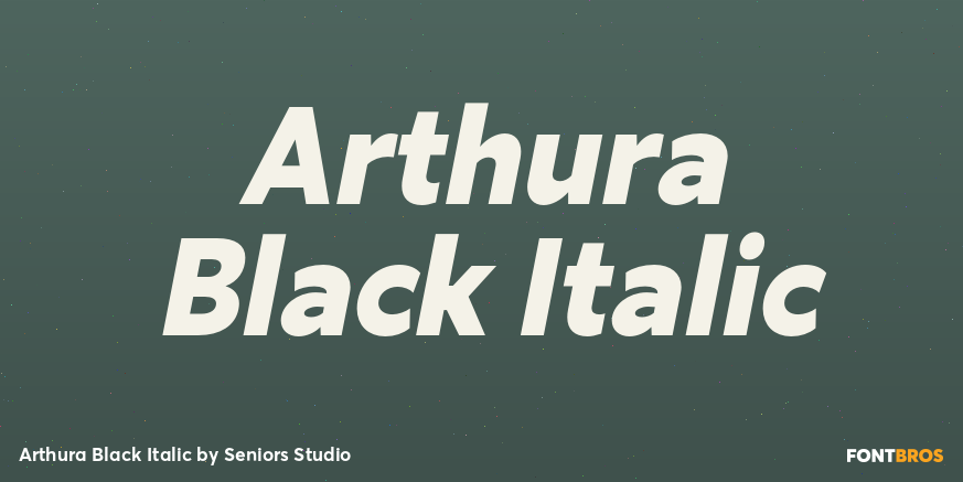 Arthura Black Italic Font Poster #1