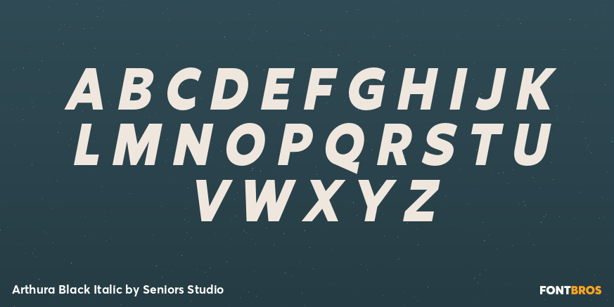 Arthura Black Italic Font Poster #2