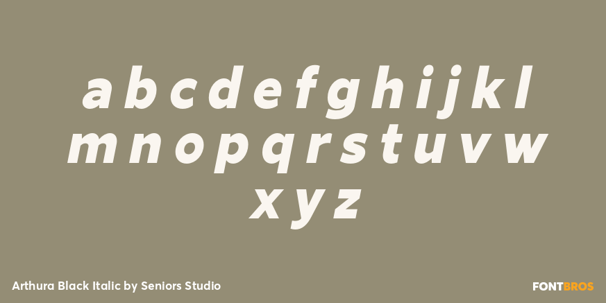 Arthura Black Italic Font Poster #3