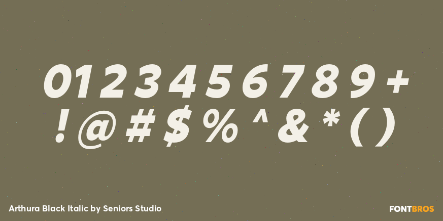 Arthura Black Italic Font Poster #4