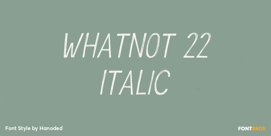 Whatnot 22 Italic Poster