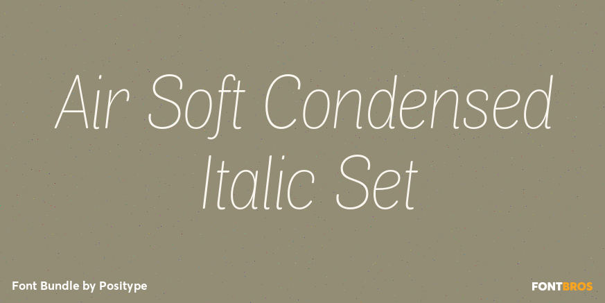 Air Soft Condensed Italic Set Font Poster #1